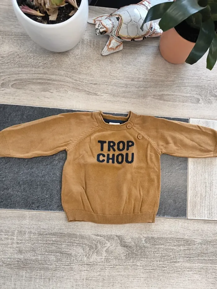 Pull fin garçon 9 mois Tao - photo numéro 2