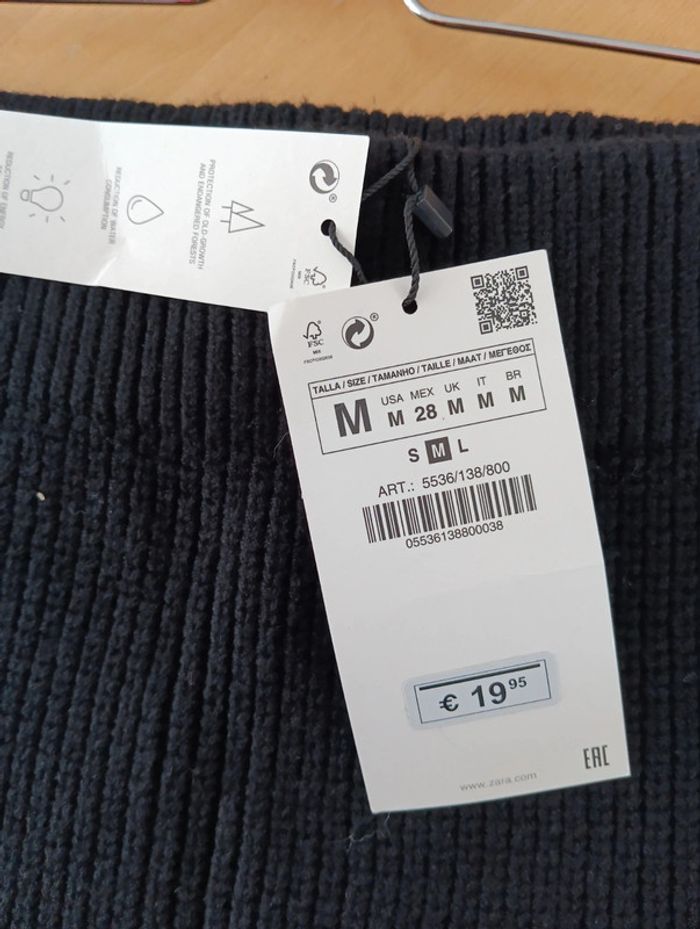 Mini jupe maille noire Zara taille M neuve - photo numéro 5