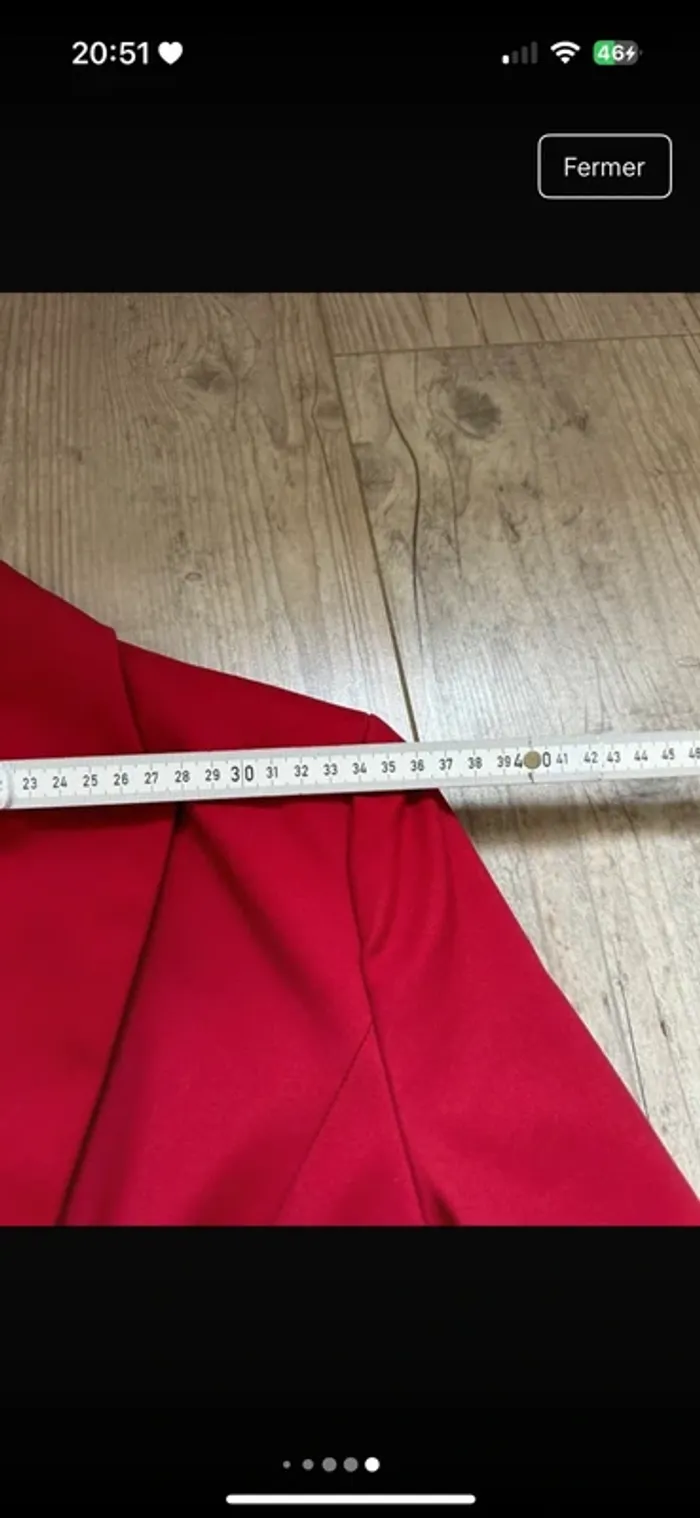 Veste de costume blazer mango rouge cintrée structuré - photo numéro 14