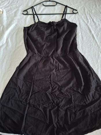 👩 M robe été noir à bretelles - Kiabi