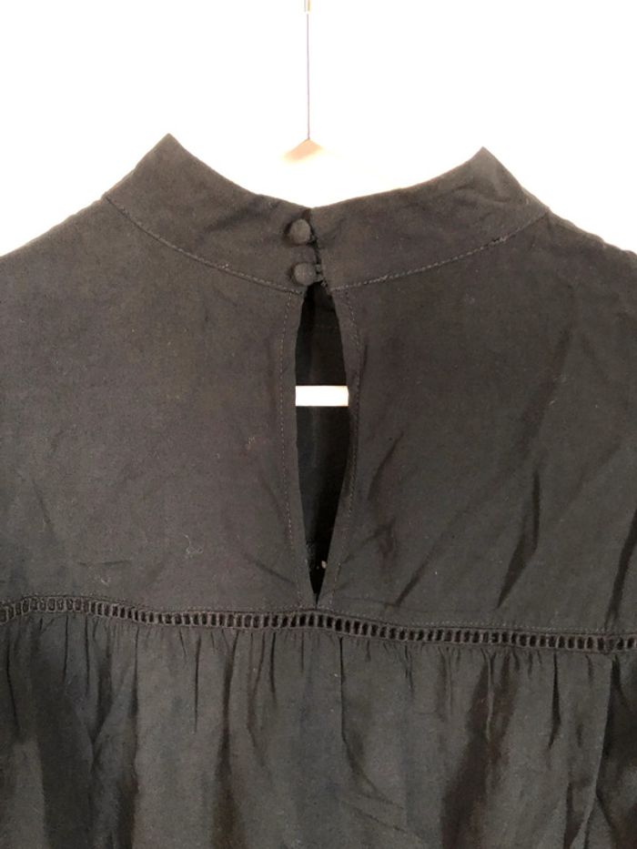 Superbe blouse Promod noire col montant taille 34 36 neuve - photo numéro 12
