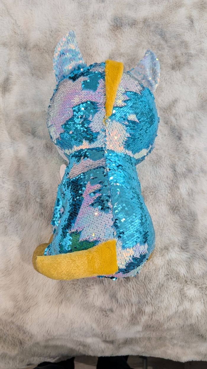 Peluche Ty Flippables Taille L Dazzle la licorne 41 cm neuve - photo numéro 6