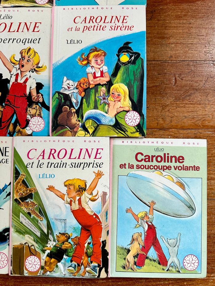 Lot de 7 livres albums La Bibliothèque Rose Caroline anciens Lélio Pierre Probst - photo numéro 3