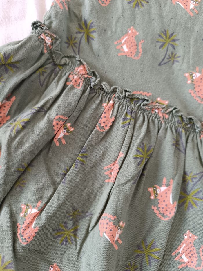 Robe été kaki impression léopard - photo numéro 2