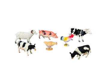 Lot de 7 figurines animaux de la ferme