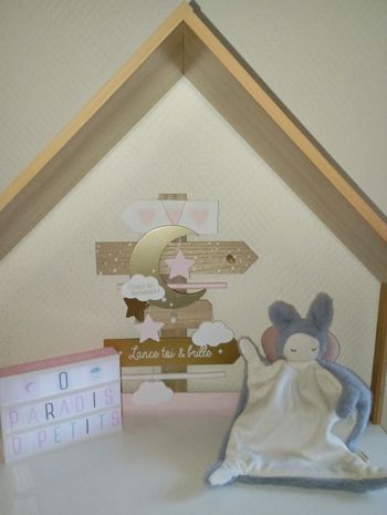 Doudou lapin frisette