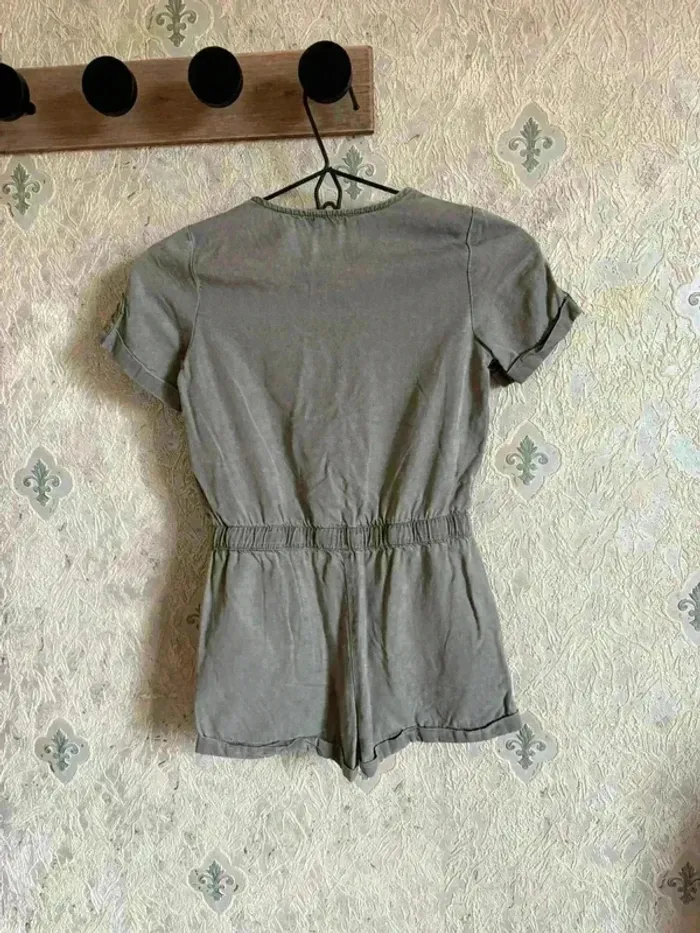 Combishort Fille Kaki - Taille 7 Ans - Comme Neuf - photo numéro 3