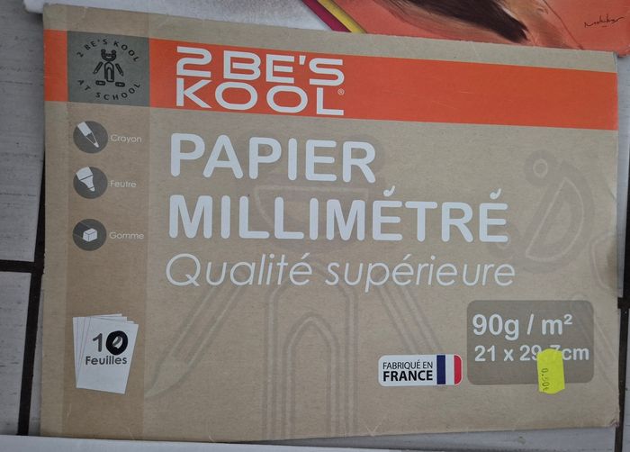 Fournitures scolaires papier dessin, millimétré - photo numéro 3