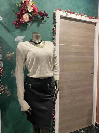 Pull en laine et alpaga caroll