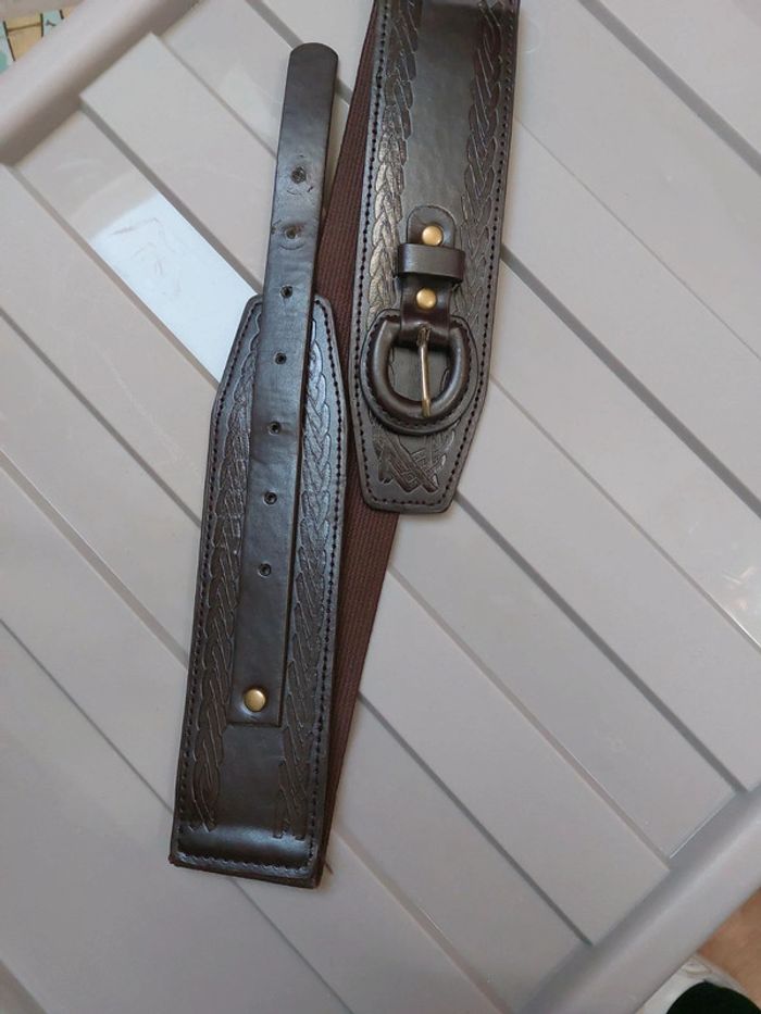 Magnifique ceinture marron vintage - photo numéro 3
