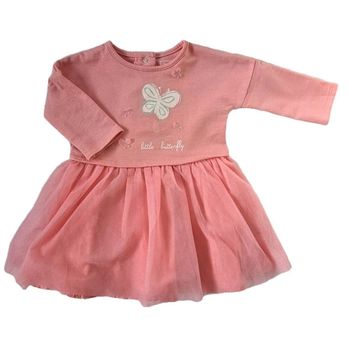 Robe rose papillon tulle bébé fille 9/12 Mois