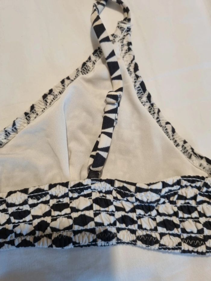 Haut de maillot de bain H&M - Motif noir & blanc tendance - Taille S - photo numéro 3