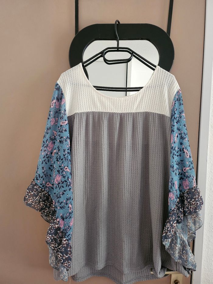 Tee-shirt shirt manches 3 quart taille 56 - photo numéro 4