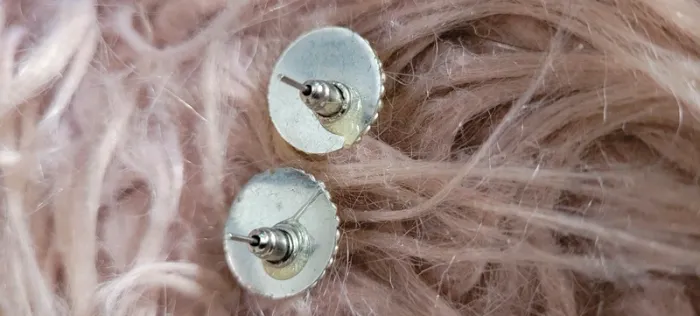 Boucles d'oreilles strass crèmes - photo numéro 3