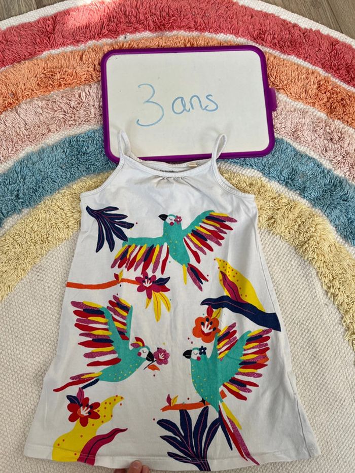 Robe de nuit à bretelles perroquet paillettes dpam