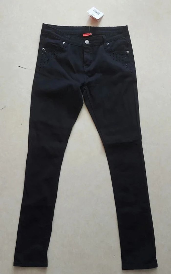 Jean noir diamants brillants