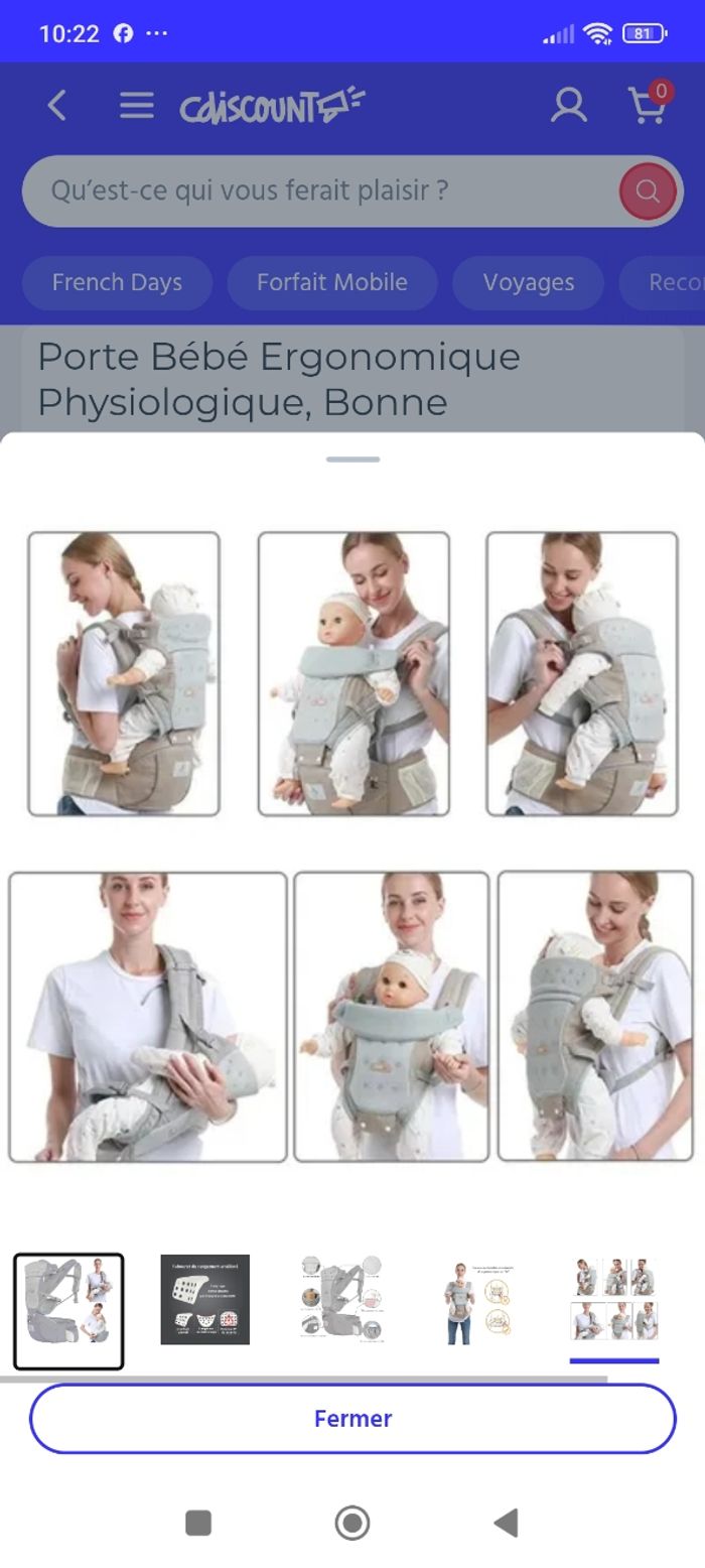 Porte bébé physiologique et ergonomique - photo numéro 2