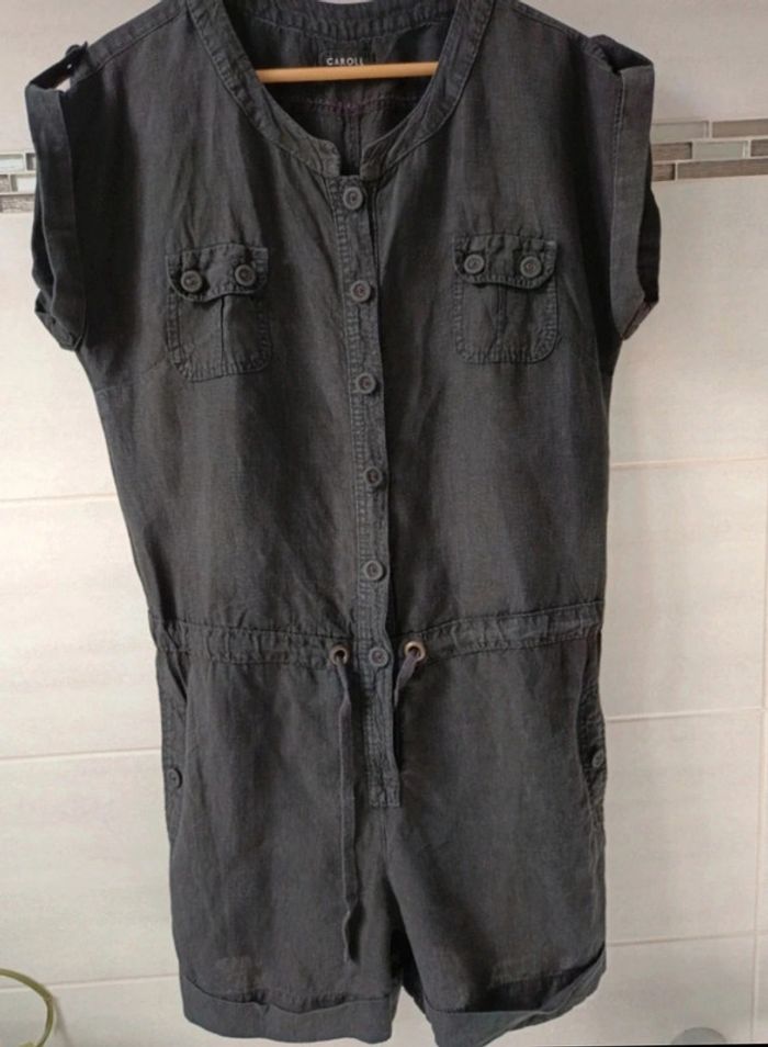 Combishort Caroll t.40 100% lin noir