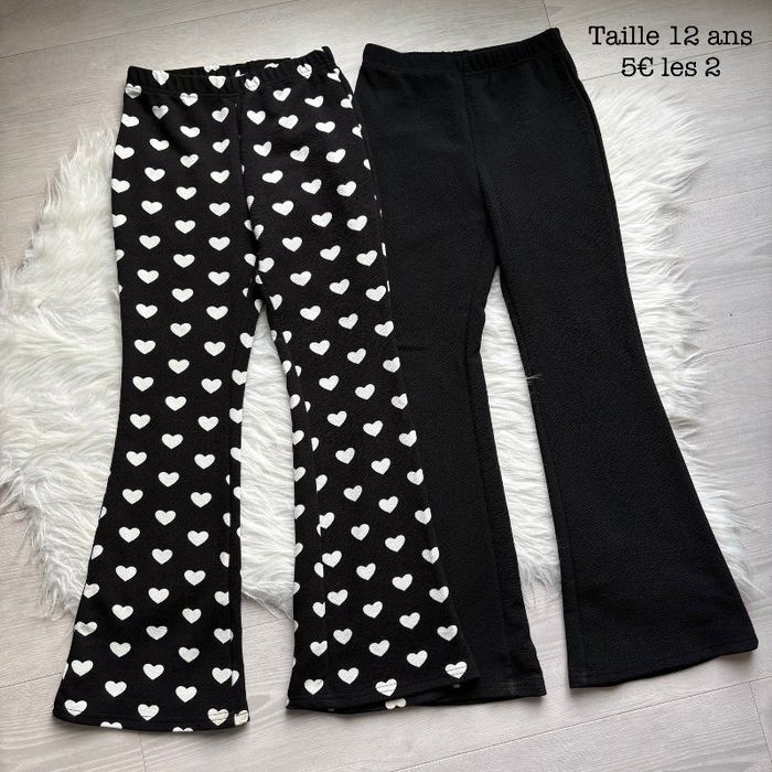 Lot de 2 pantalons fille taille 12 ans