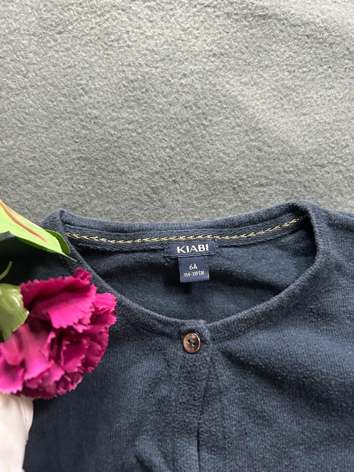 Gilet bleu marine fille - photo numéro 2