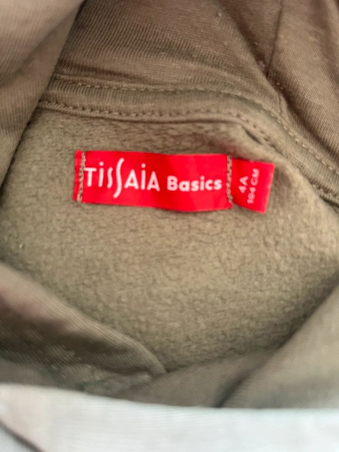 Pull à capuche vert kaki 4 ans - photo numéro 3