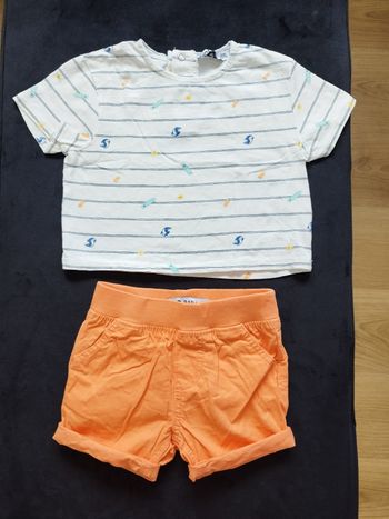 Ensemble t-shirt et short bébé garçon