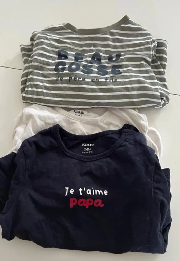 Lot de 3 t-shirts manches longues – 24 mois – Bon état - photo numéro 4