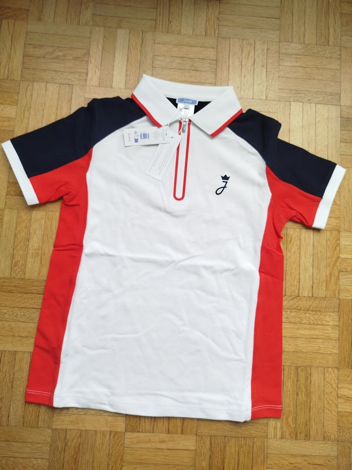 Polo Fidelite blanc rouge Bleu marin garçon 12 ans Jacadi - photo numéro 5