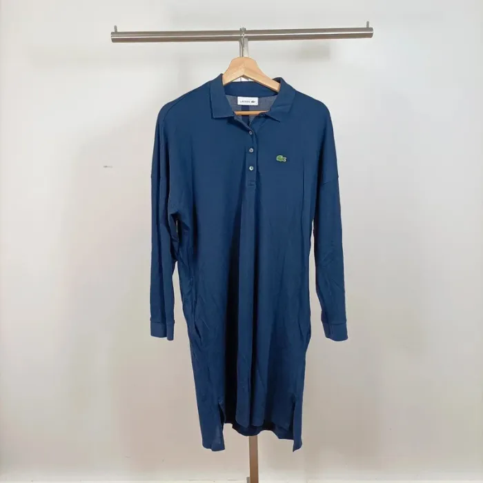Robe polo bleu marine manches longues Lacoste – taille S A979 - photo numéro 2