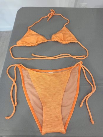 Maillot de bain 2 pièces orange neuf