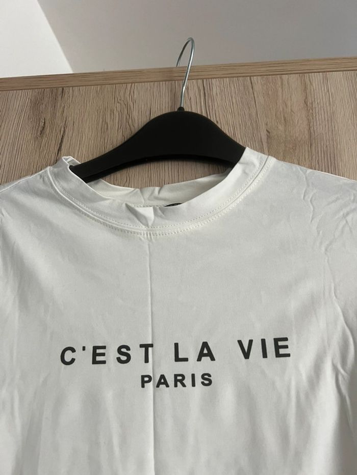 T shirt manches longues a mot - photo numéro 2
