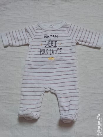 Gemo pyjama velours pailleté 1 mois