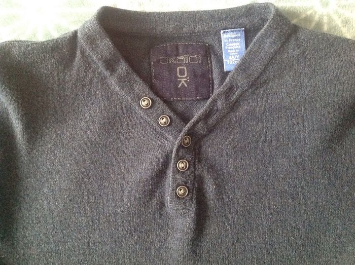 Pull bleu Okaidi - 4 ans - photo numéro 2