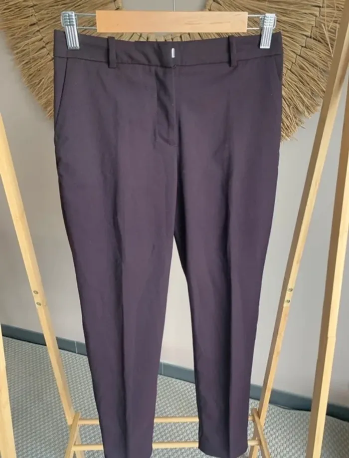 Pantalon de tailleur h&m mauve - photo numéro 3