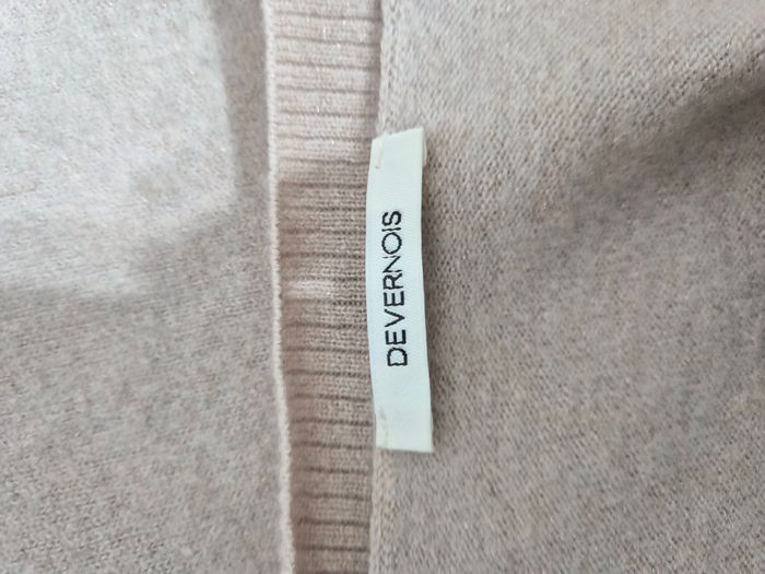 Gilet Devernois rose poudré laine & cachemire – Taille 0 (36) Très bon état ✨ doux et élégant - photo numéro 4