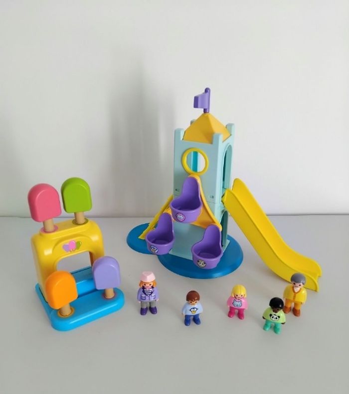 PLAYMOBIL 123 Manège Toboggan Glacier Lot 🎡