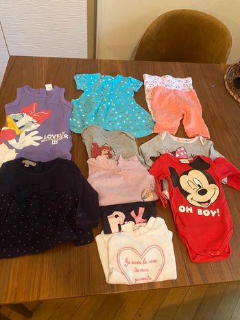 Lot vêtements fille été 3 mois Disney Grain de blé 11 articles