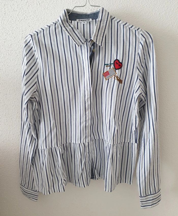 Chemise manches longues creeks rayée
