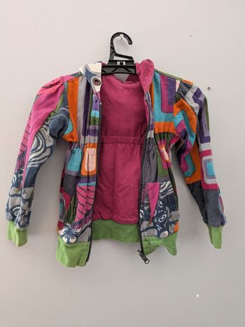 Veste à capuche Desigual Kids - Motifs colorés & fleuris - 3/4 ans