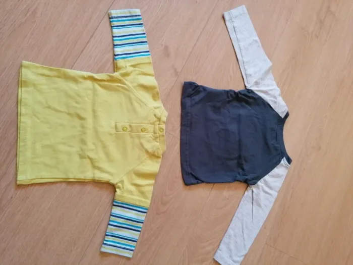 Lot 2 t-shirt manches longues 3mois - photo numéro 2