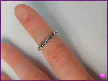 Bague argentée en acier inoxydable