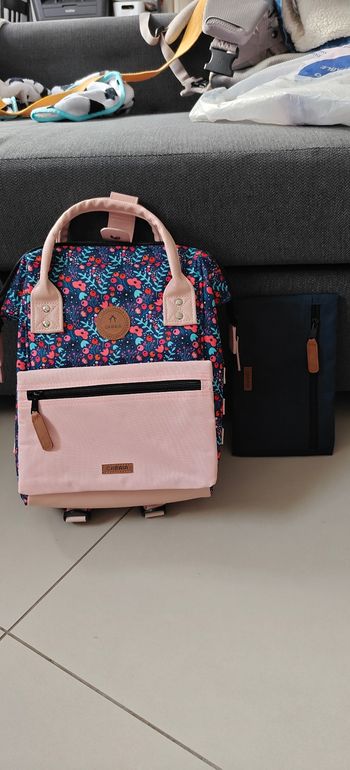 Sac a dos S Cabaïa rose bleu