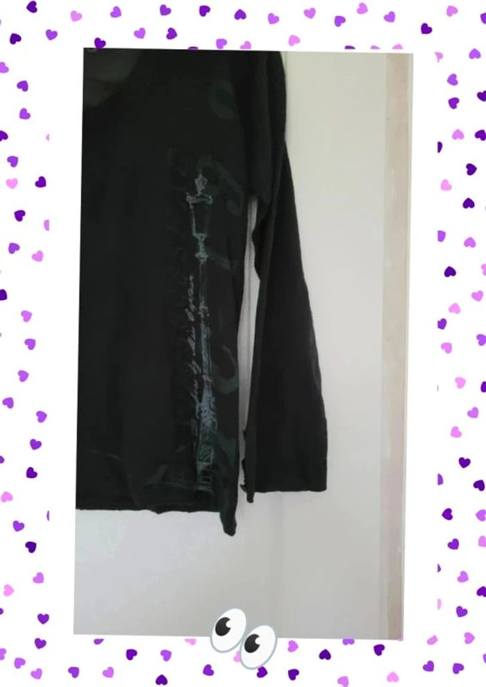 Pull fin Miss Captain taille 40 noir et gris - photo numéro 4