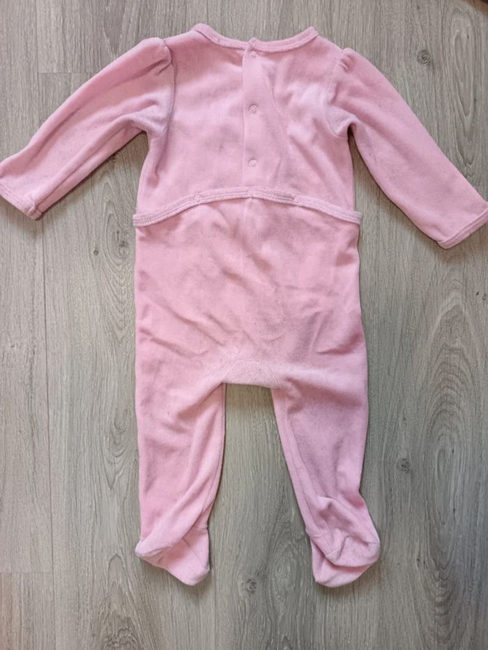 Lot pyjamas velours 1 pièce roses fille 12 mois - photo numéro 6