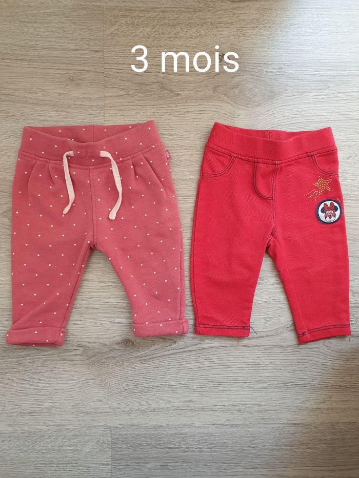2 Pantalons bébé 3 mois