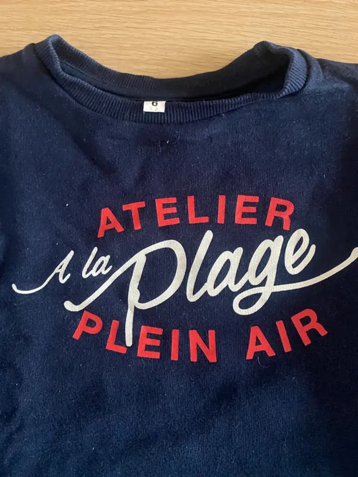 Pull 6 ans garçon cyrillus plage bleu hiver atelier plein air - photo numéro 3