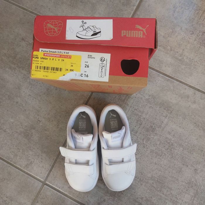 Baskets puma neuves blanches pointure 26 - photo numéro 7