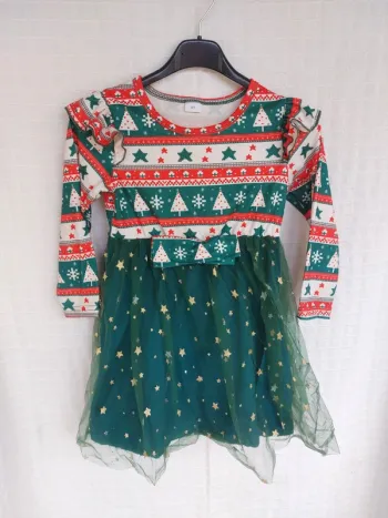 Robe de Noël manches longues 5 ans