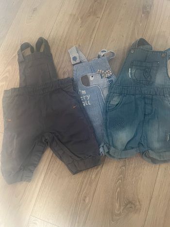 Lot de 3 salopettes été garçon 12mois