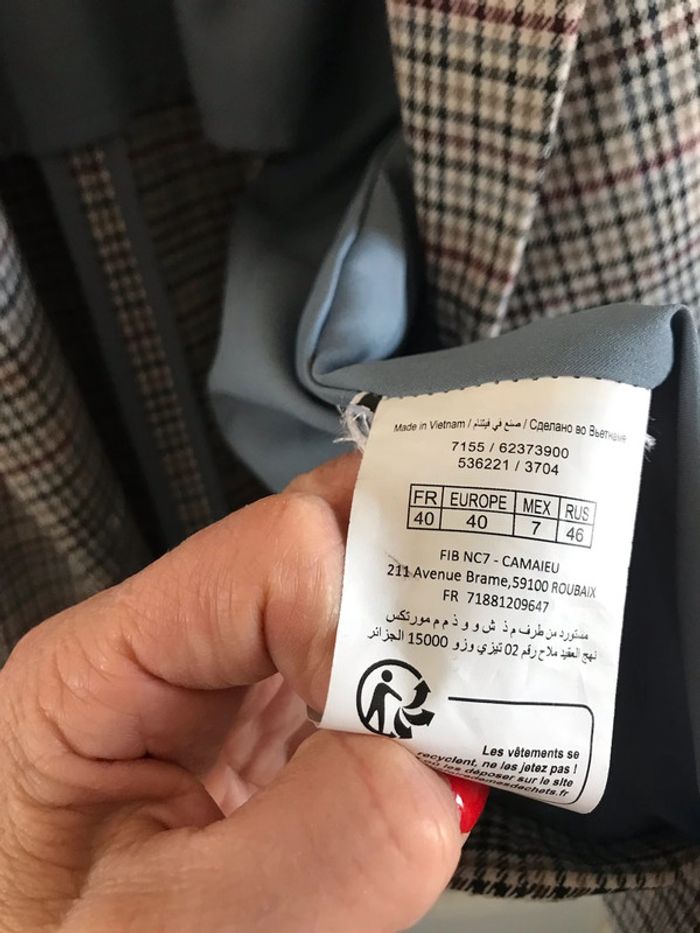 Blazer carreaux - photo numéro 3